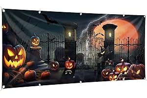 Halloween Garage Door Banner 7x16: Haunting Decoration