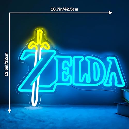 Miniatura 2 de LOZ - Letrero de neón para juegos para pared, regulable, luz LED, decoración de sala de juegos, letrero de luz de neón para dormitorio, habitación