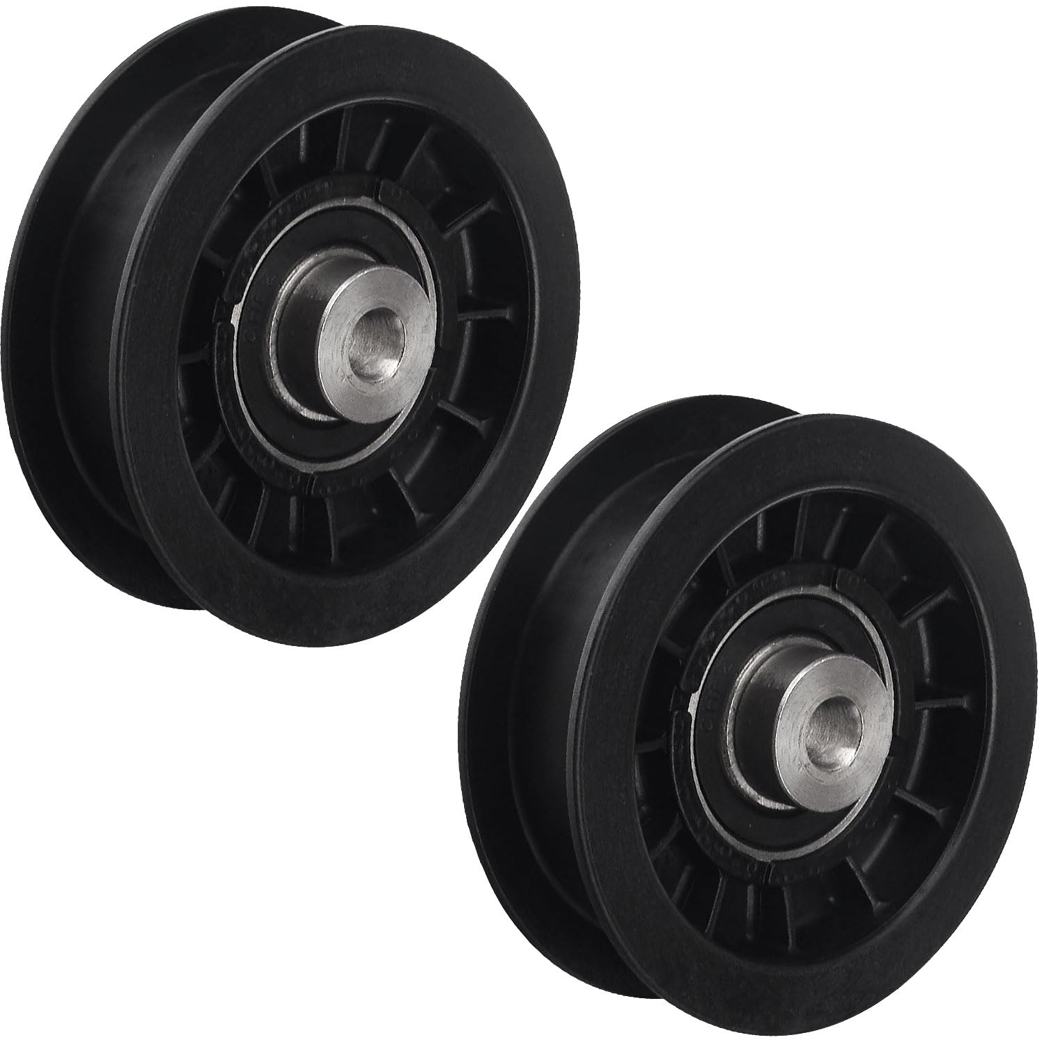Karbay 539110311 - Polea tensora de repuesto para tractor de césped compatible con Husqvarna Craftsman Poulan cortacésped de giro cero 14259 84005748-3/8 pulgadas ID y 3-1/2 pulgadas OD (paquete de 2)