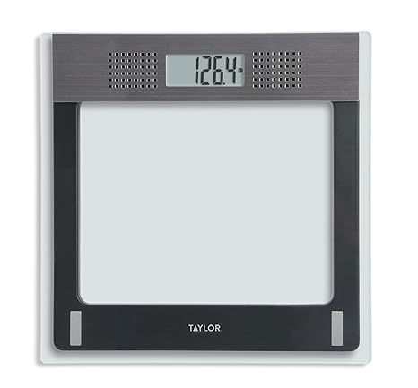 Amazon.com: Taylor Electronic Glass Talking Bathroom Scale, 440 Lb ...