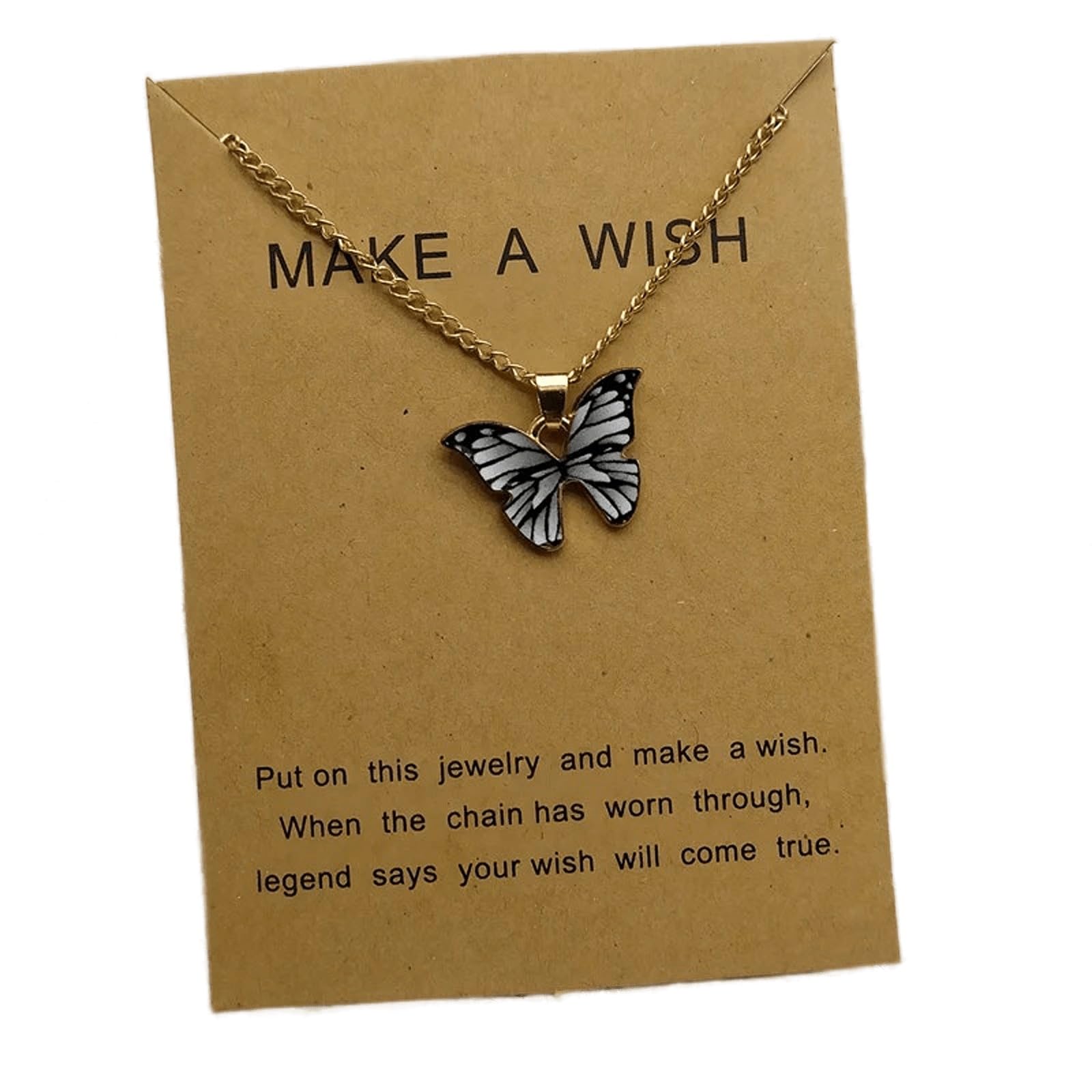 Jewellery for Women Stylish Pendant Latest Stylish Butterfly Jewellery Necklace Set for Women Pendant Necklace Gifts for Girls (Black) (B0DGX71FMD) Amazon Price History, Amazon Price Tracker