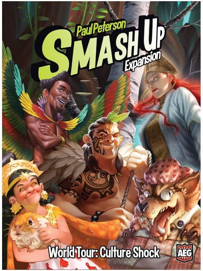 Smash Up World Tour Culture Shock Expansion -AEG, Board Game, Card Game, African, Russian, German Legends, and more, 2 to 4 Players, 30 to 45 Minute Play Time, for Ages 10 and Up