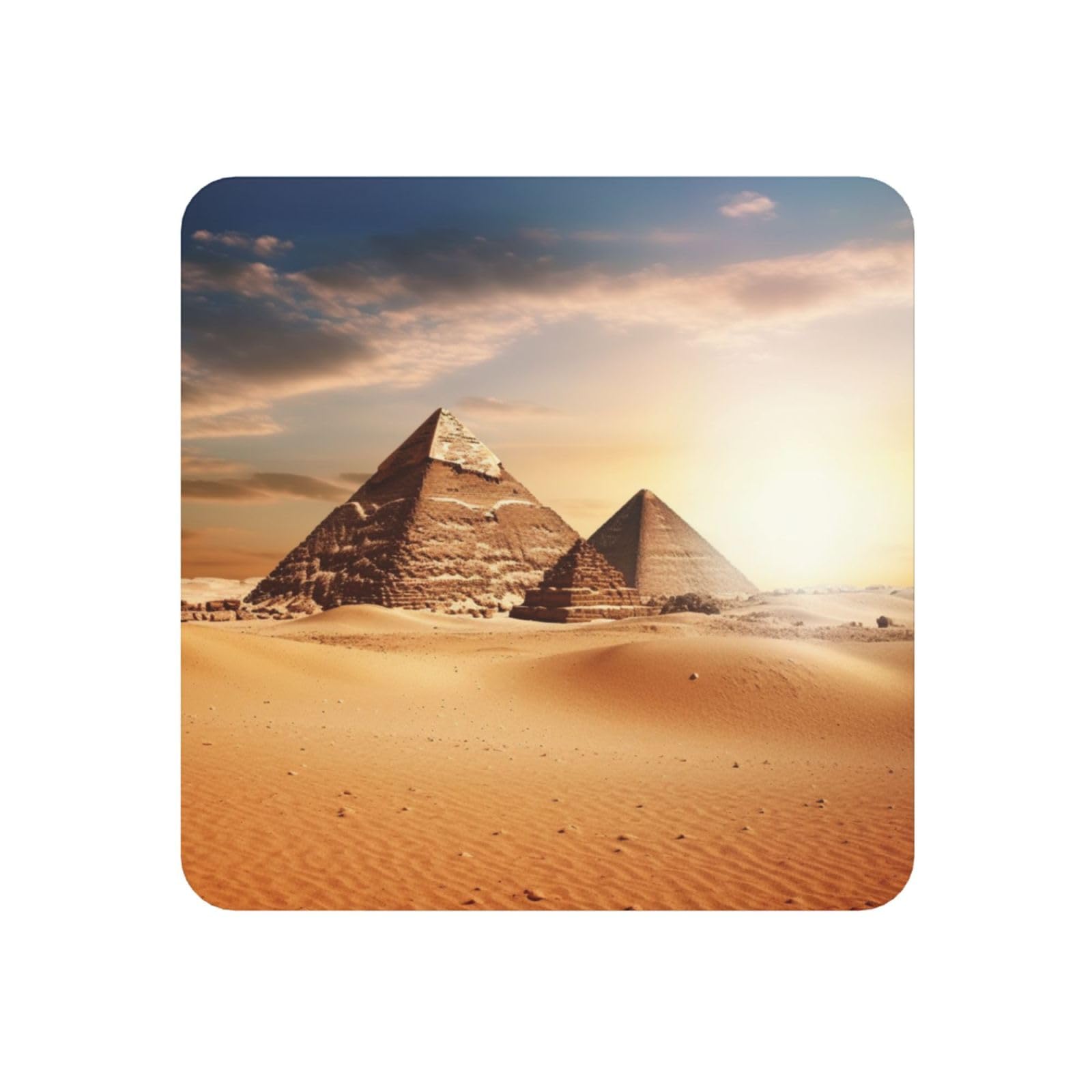 Fodpand Square Egyptian Pyramid In Desert Fridge Magnets, Strong Small Refrigerator Magnets Decorative Magnets For Kitchen Fridge Office Locker - Funny Magnetic Stickers Birthday Gifts