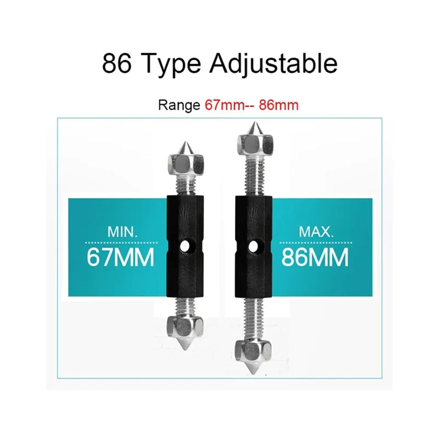 86 Type Wall Box Repair Tool 30 Pieces Cassette Repairer Electrical Box Repairer Cassette Screws Support Rod for Wall Mounted Switch Box 86/118 Type(86 Type)