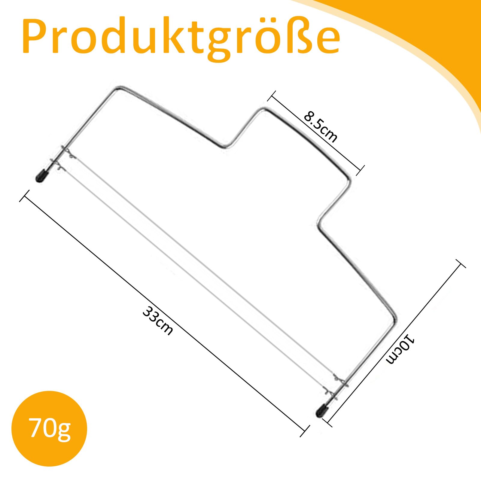 Coupe-gâteau Professionnel Acier Inoxydable 32 cm Réglable en hauteur