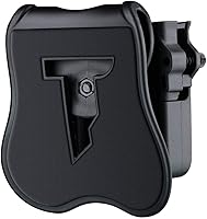 Vista 6 de Double Magazine Holder, 9mm 10mm .40 .45 Single & Double Stack Magazine Pouch, Universal Magazine Holster for Glock/Sig