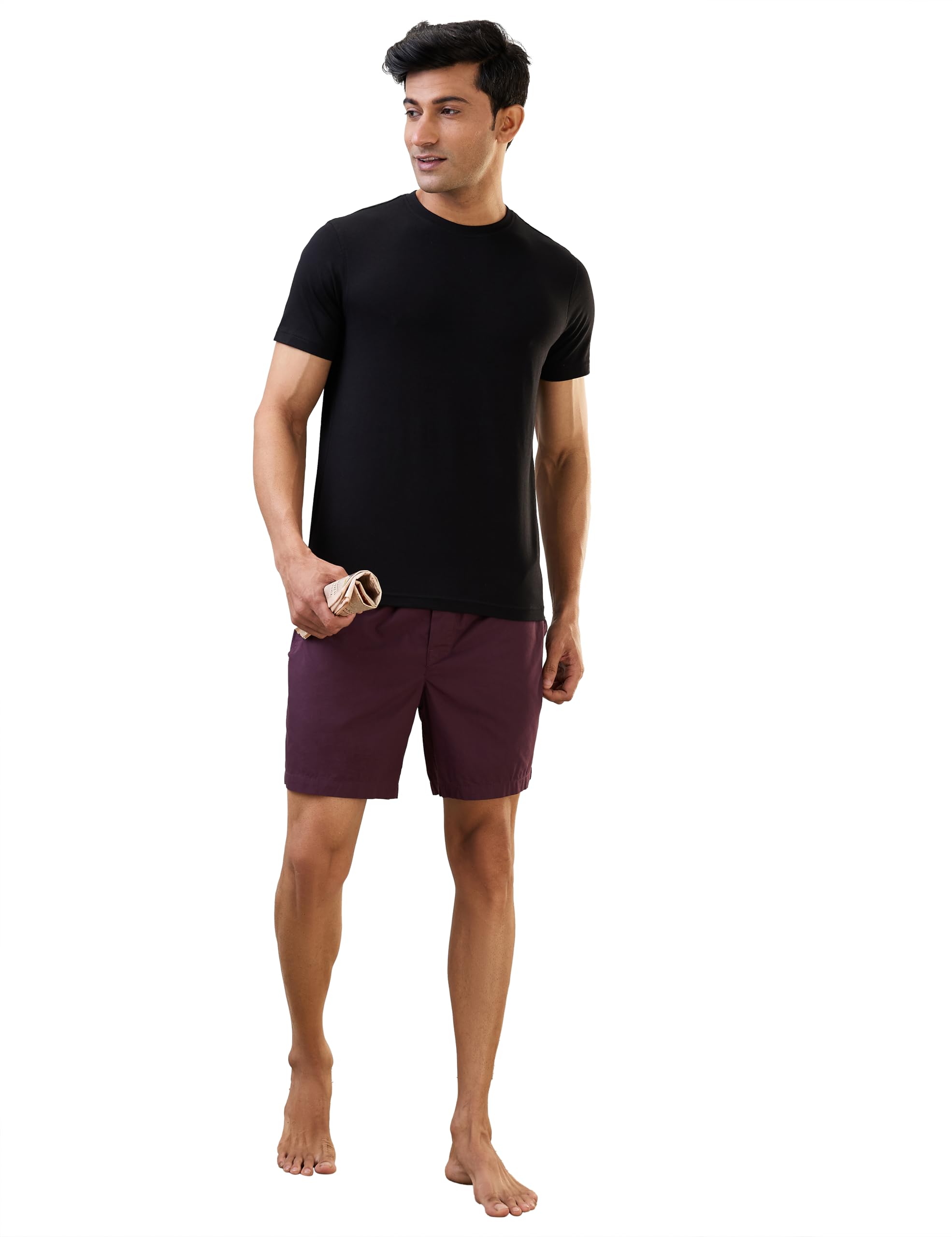 raymond Men Regular Fit Solid Pattern Pure Cotton Flat Front Boxer-picture-41