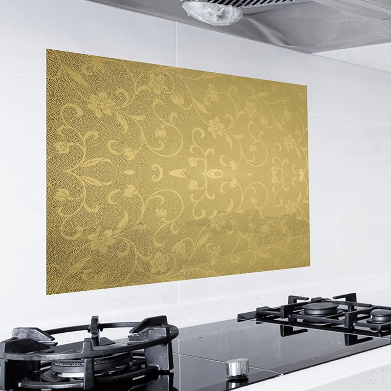 Image of SUNBIRD Wood Furniture Wallpaper Vinyl, Self-Adhesive Wood Wall Paper, Almirah,Kitchen Home Decoration 24in x 3 Meter (Jasmine Gold)