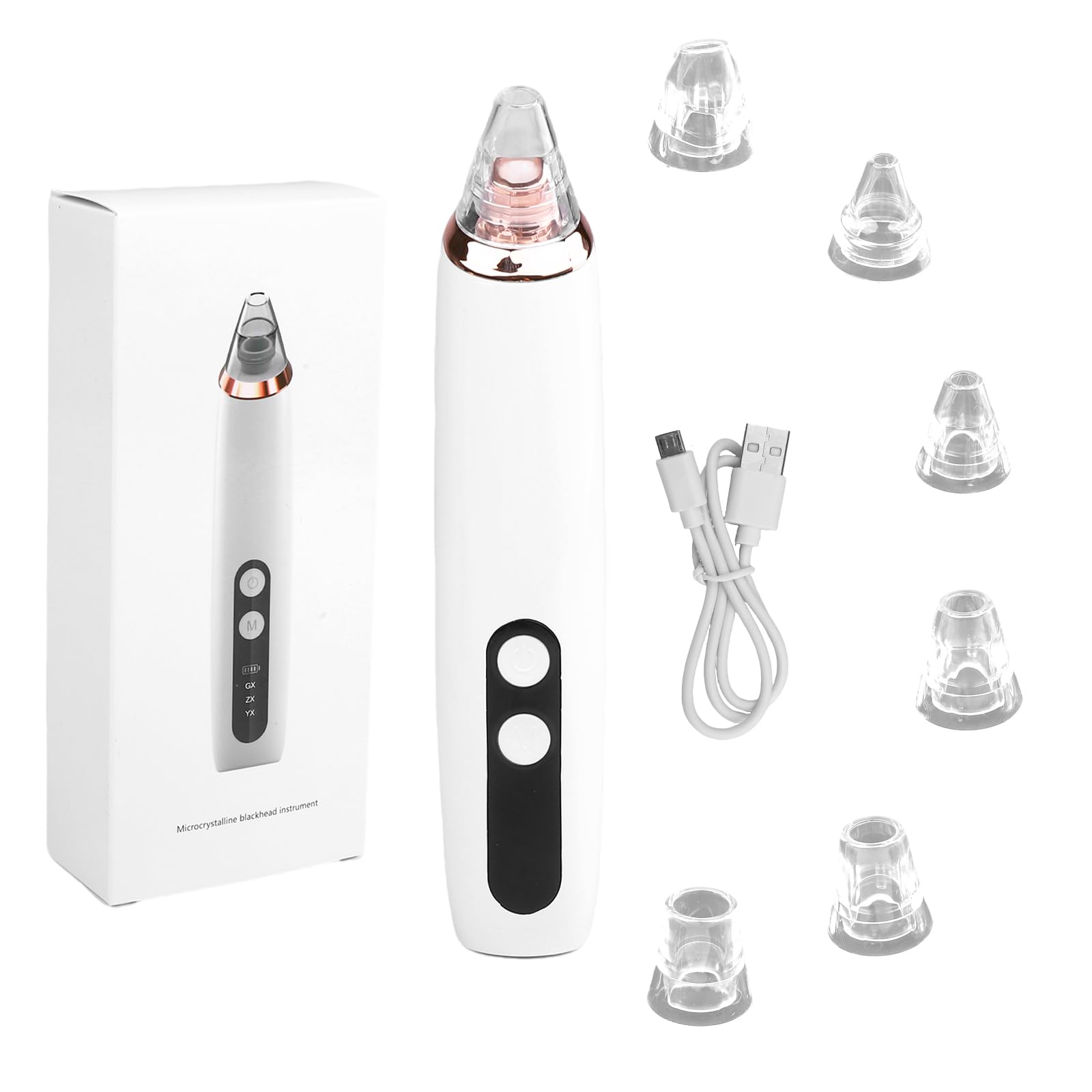 Aspirateur Point Noir 6 Sondes et 3 Modes, Extracteur Point Noir pour l'élimination des Blackheads, Boutons, Graisse