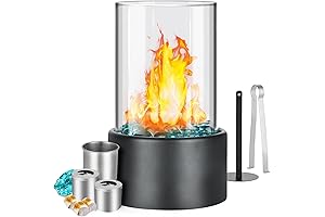 Clean Burning Bioethanol Tabletop Fire Pit Smokeless Indoor Outdoor Fireplace Holiday Party Decoration