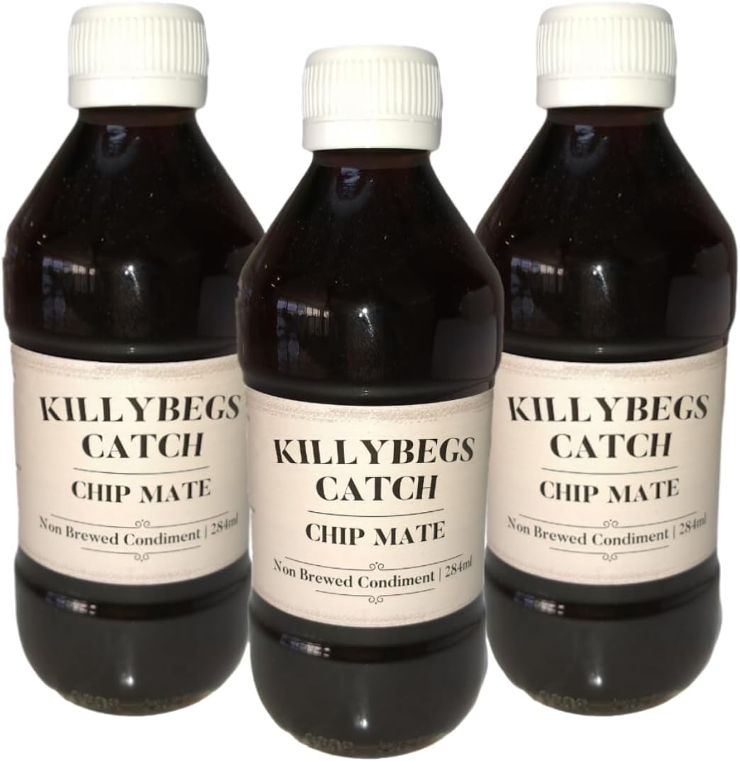 Chip Mate - Non Brewed Condiment, Chip Shop Vinegar - 3 X 284Ml Glass Bottles - No Gluten - By Shines