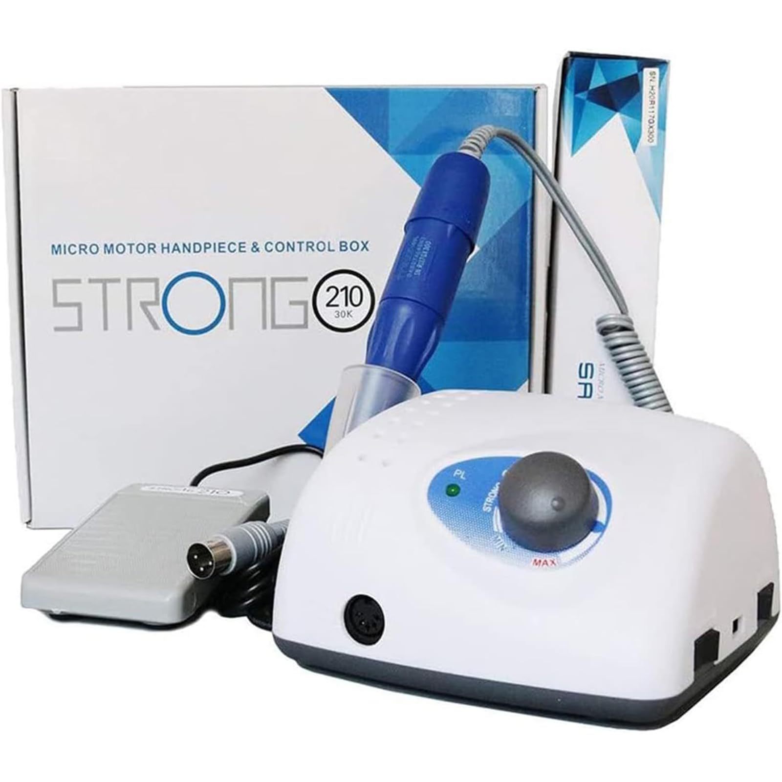 Strong Nail Drill Machine, 210 Acrylic Polishing Machine, 35000RPM Drill Micro Motor Carving Polishing Tool Set, With Compact And Motor Handpiece Holder, With Convenient Manicure And Pedicure Holder