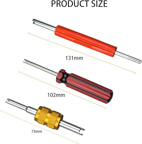 Miniatura 9 de Juego de 6 herramientas de extracción de núcleo de válvula, herramienta de extracción de núcleo de válvula de aire acondicionado, herramienta de