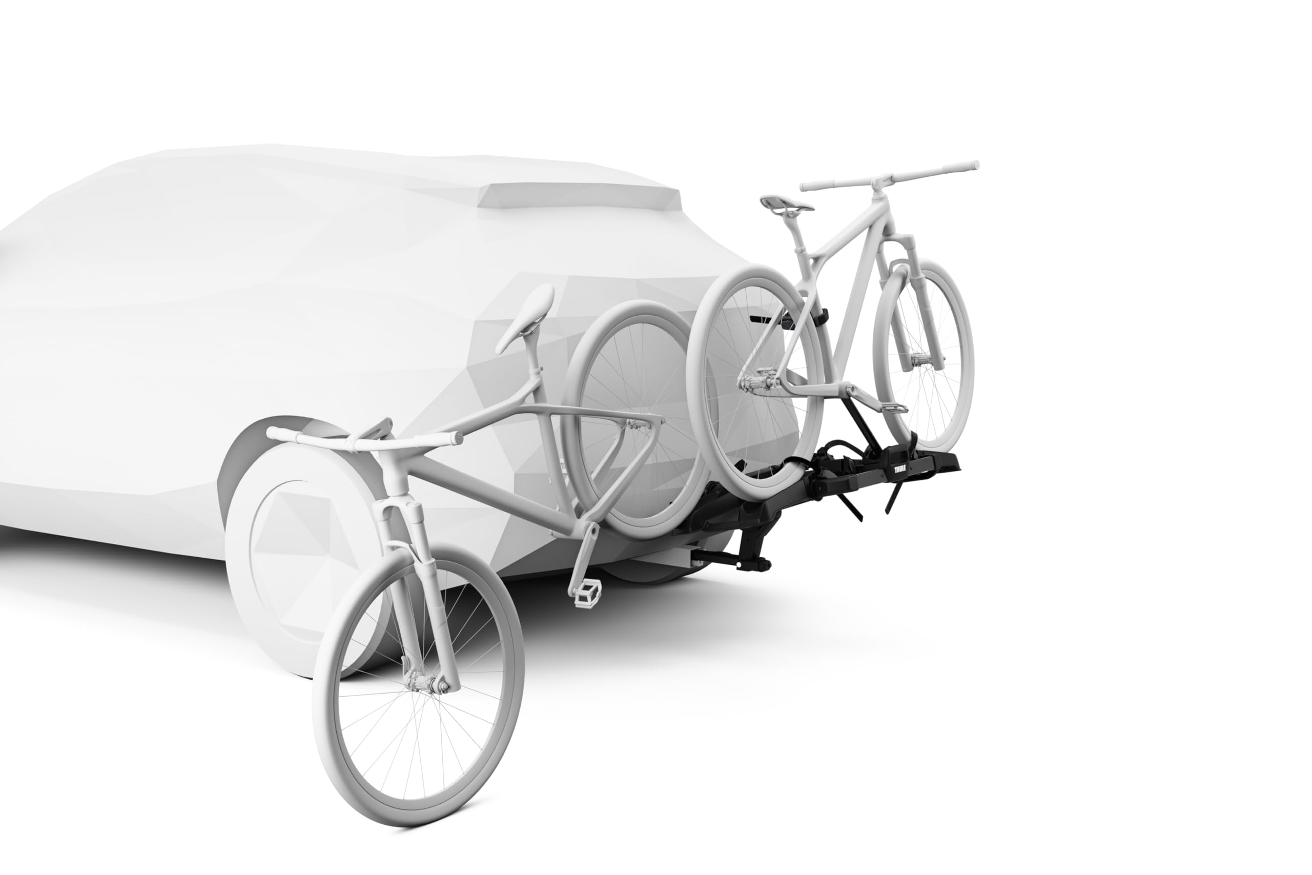 Thule Outpace 2 Bike Hitch Rack - Compact & Lightweight Platform Bike Rack - Foldable Design - Fits Most Bike Styles - 110lb Capacity 55lbs per Bike - 2