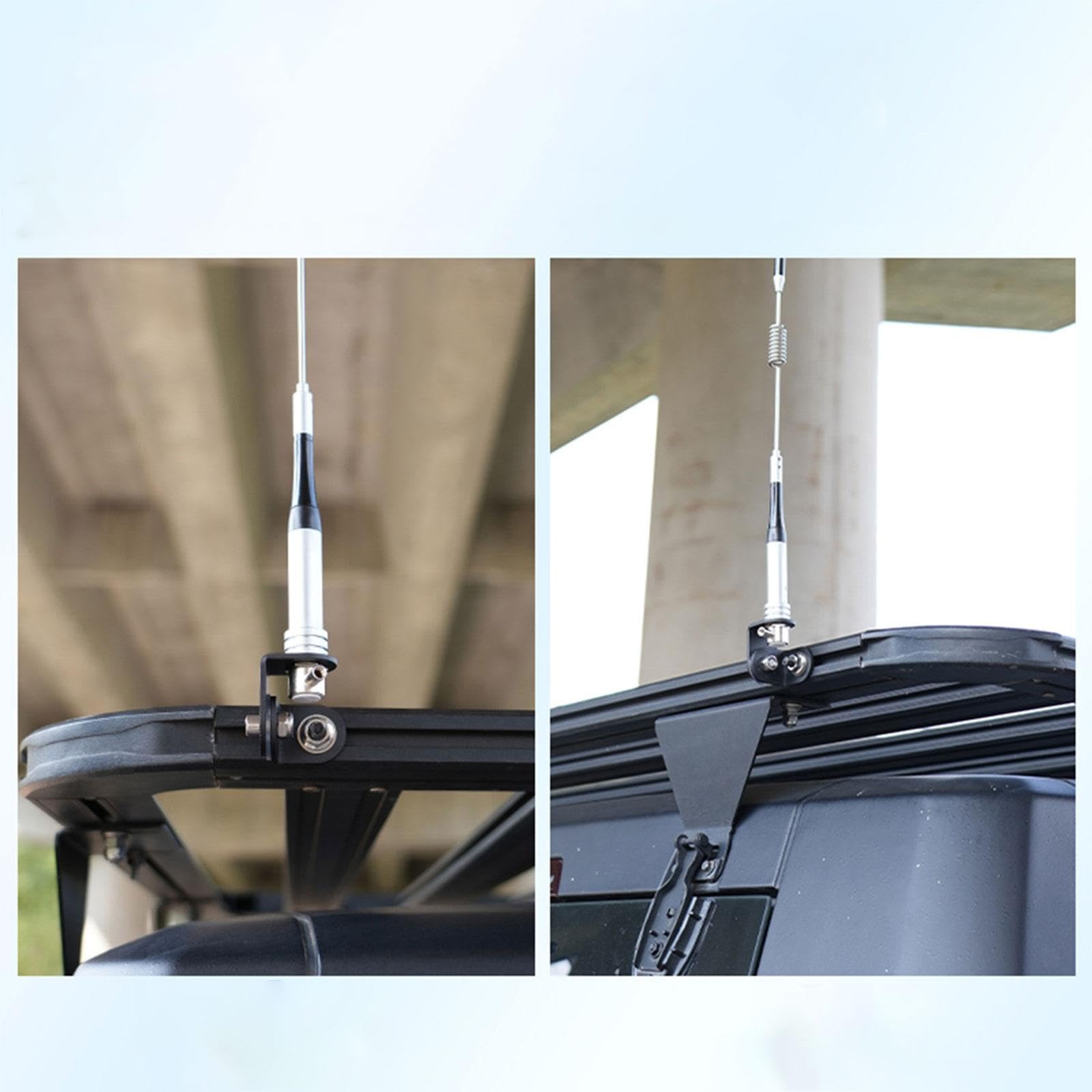 Car Antenna Sostegno Staffa Fissaggio Sostituzione Antenna Rotazione 180 Gradi Acciaio Inossidabile Installazione Pratica Adatta a Automobili con Barr, con Antenna