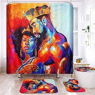 Flymall Shower Curtain Set with Hooks 71 x 71 Inch, Waterproof Shower Curtains