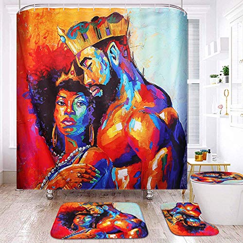 Flymall Shower Curtain Set with Hooks 71 x 71 Inch, Waterproof Shower Curtains