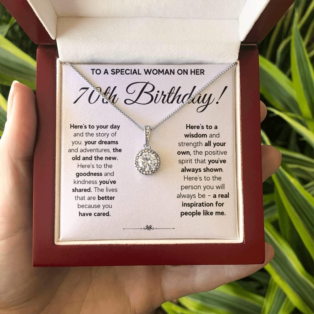 FG Family Gift Mall 70th Birthday Gifts For Women, Best Gifts For 70 Year Old Woman, Happy 70th Bday Present Card Ideas For Women Turning 70 with Message Card and Gift Box