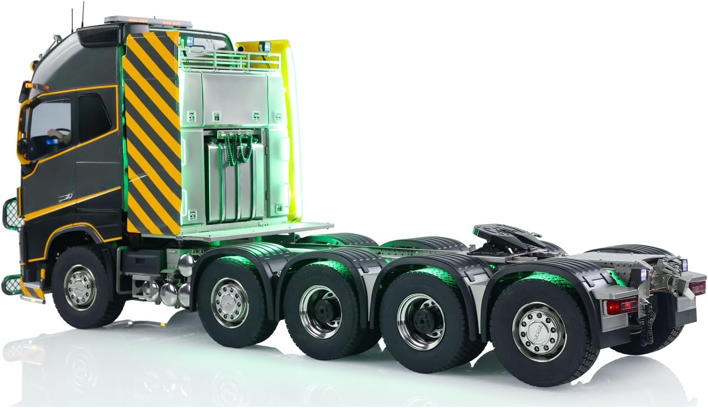 Unitru 02 FH16 1/14 10x10 Remote Control Tractor Truck Metal Chassis RTR RC Lorry Car Model ST8 Radio Battery Smoke Light 3Speed Hobby Grade Model for Adult