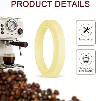 Coffee Machine Brew Group Head Seal Gasket, 54mm Silicone Steam Ring 2Pcs for Breville Espresso Machines 870/878/880/860/840/810/500 and Sage Barista Express 880/878/875