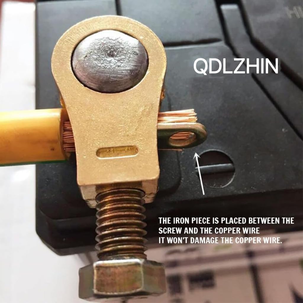 Pure Copper Battery Connection Clip, Car Battery Terminal Connectors Kit, Battery Terminal Connector Clips, Negative and Positive Car Battery Cable Terminal, For Car, Van, Truck，Boat (2Pair)