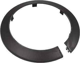 sourcing map Pipe Cover Decoration, 114mm PP Plastic Escutcheon Water Pipe Drain Line Cover Black 4pcs
