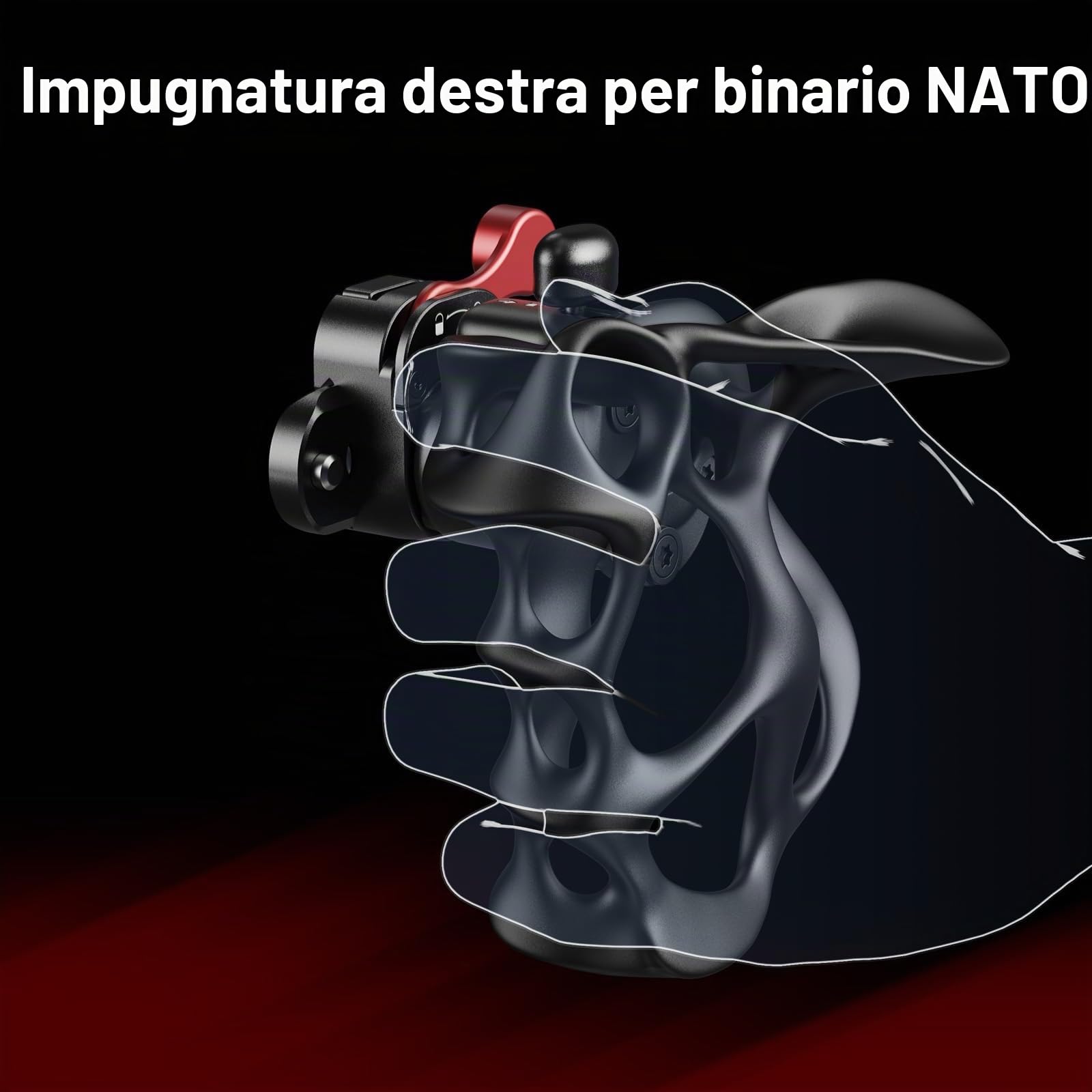 SMALLRIG Maniglione rotativo a 360° con morsetto Nato, incluso nella guida Nato, carico 15kg/33lb, rilascio rapido per Cages & Shoulder Rigs – 5243