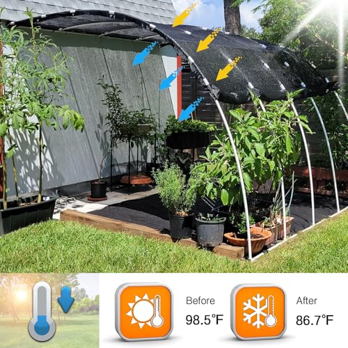 Quobiad 40% Shade Cloth for Garden, 10x20 FT Sun Shade Protection by Quobiad - Used condition - Image 5