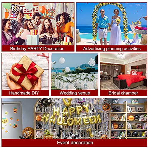 2 Colors Satin Ribbon 1 Inch X 50 Yards Fabric Satin Ribbon For Gift Wrapping, Crafts, Hair Bows Making, Wreath, Wedding Party Decoration And More (Tan & Burgundy) #TOP4