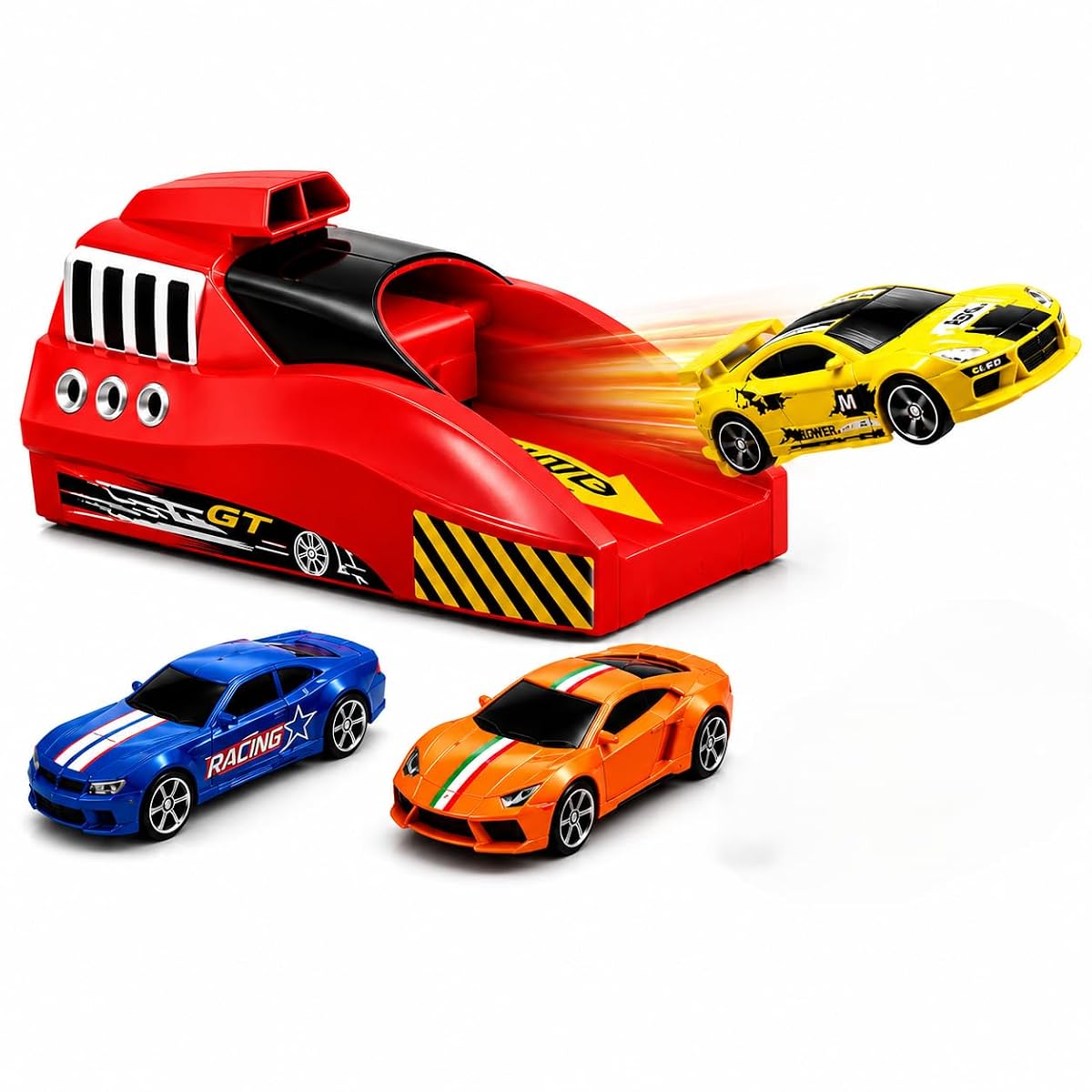 Rapid Car Launcher Toy Set – High Speed Racing Launcher with 3 Die-Cast Cars, Racing Battle Toy for Boys & Girls Ages 3-8 Years