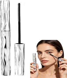 3D Curling Metal Wand Mascara-Waterproof & Long-Lasting Tubing Mascara, Volumizing & Lengthening Extensions Effect, Bold Black (1 Pcs)