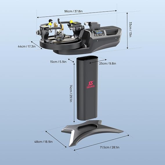 S2169 Badminton Stringing Machine Automatic Electric Standing Badminton Racket String Machine Pro Racquet Stringer Restring Machine with Tools