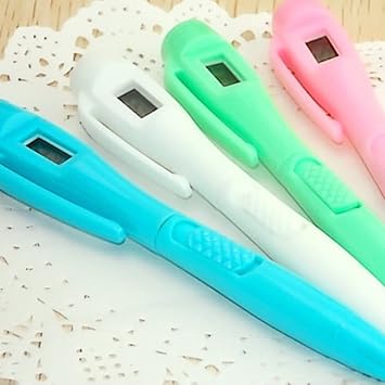 Digital Watch Ballpoint Pen Student Exam Electronic Pen School Stationary Office Supplies Kids Gift - 6 Colors is Available