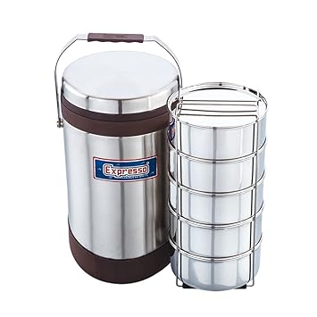 Smart Hot Carrier Lunch Box Stainless Steel Office Range 5 Container