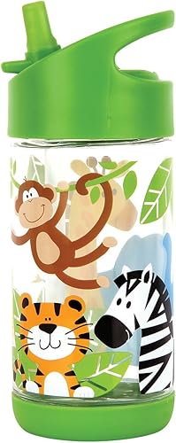 Miniatura 3 de Stephen Joseph, Botella de agua con tapa abatible para niños, 10 onzas, Tritan sin BPA, botella de agua para niñas y niños, botella abatible para el