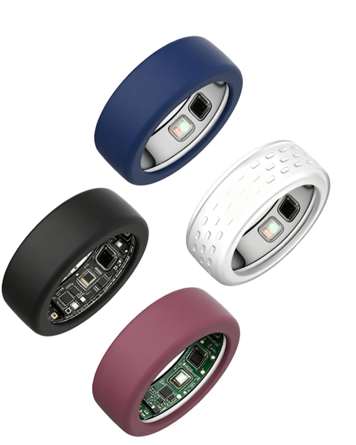 Silikonowe etui ochronne do OURA Ring 5 Smart Ring, odporne na zarysowania i uderzenia, miękkie etui ochronne na pierścionki, pasuje do rozmiaru M (10/11/12/13), niebieskie i przezroczyste