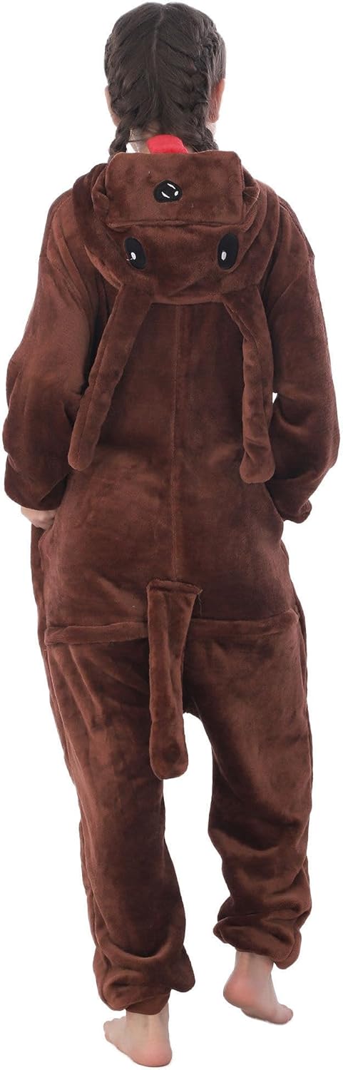 Flannel Animal Costume Onesie Kids Halloween Costumes for Girls Boys One Piece Easter Cosplay - Image 6