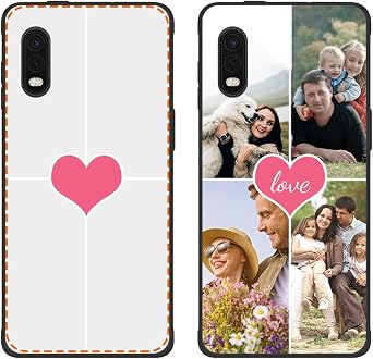 Custom Case Compatible with Samsung Galaxy Xcover Pro, Photos Personalized Customized Multi Image Text Picture Name Design Shockproof Protective Black Soft Phone Cover Shell