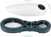 Vista 6 de Abridor de latas eléctrico de cocina, abridor de latas automático y abridor de botellas manual, abridor de tarros automático seguro de borde liso