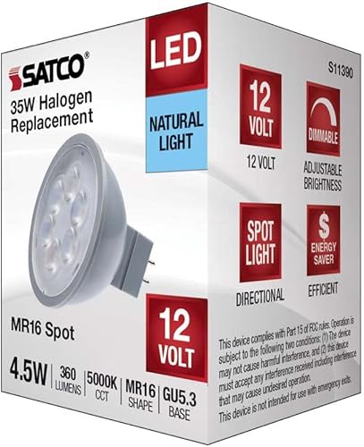 Miniatura 6 de Satco Bombilla LED de inundación MR16 11390-4.5MR16LED15'85012V (S11390) MR16