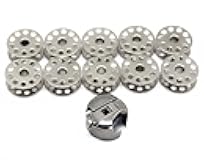 10Pcs M Size Bobbins #18034 & 1Pcs Bobbin Case #18045 Compatible with Industrial Sewing Machine Singer, Juki, Consew, Brother