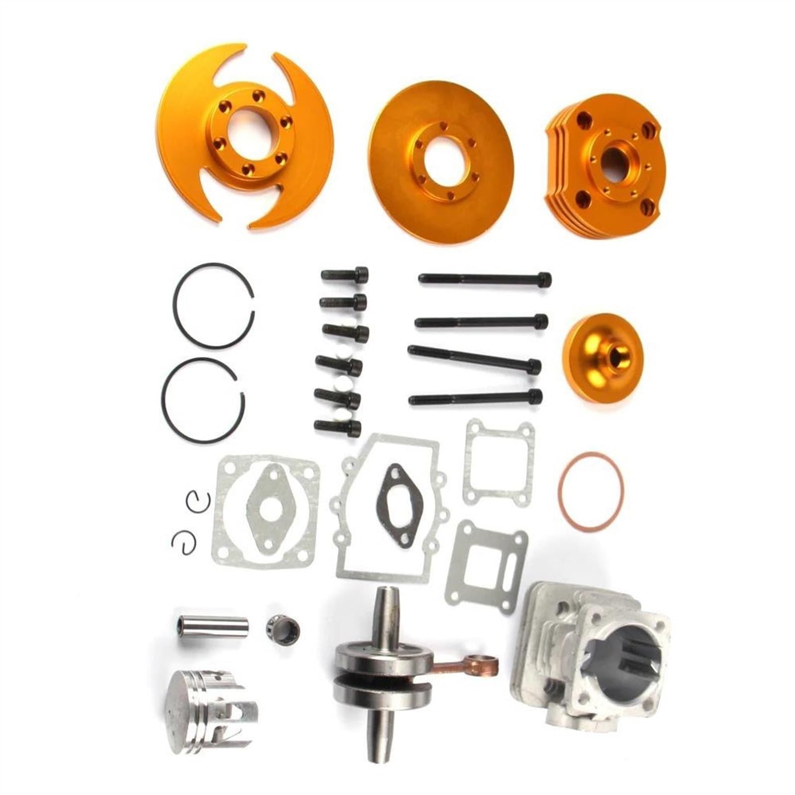 Joint de remplacement Kit De Joints Vilebrequin, Cylindre À Gros Alésage 44mm, 3 Rainures Pour 47cc 49cc Pour Mini Dirt ATV Moto Poche(Gold)