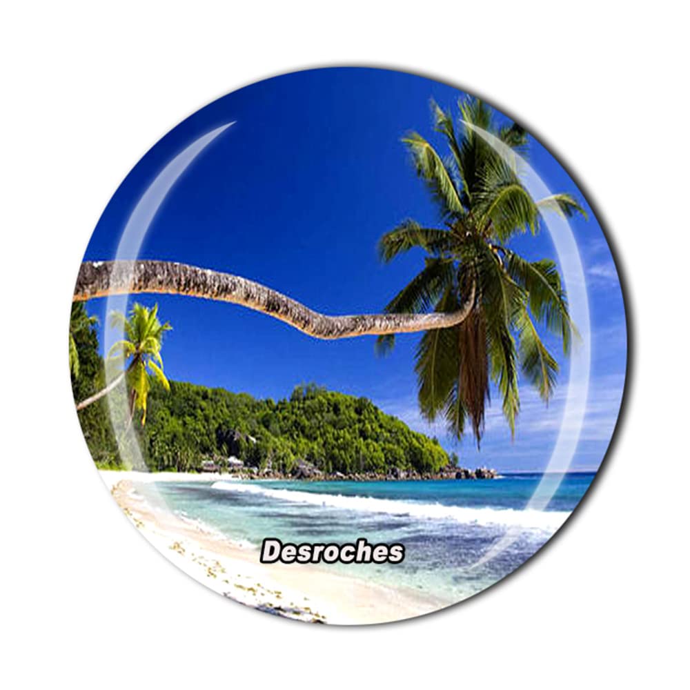 Timefly Seychelles Desroches Fridge Magnet Crystal Tourist Souvenir Gift Collection Refrigerator Magnetic Sticker