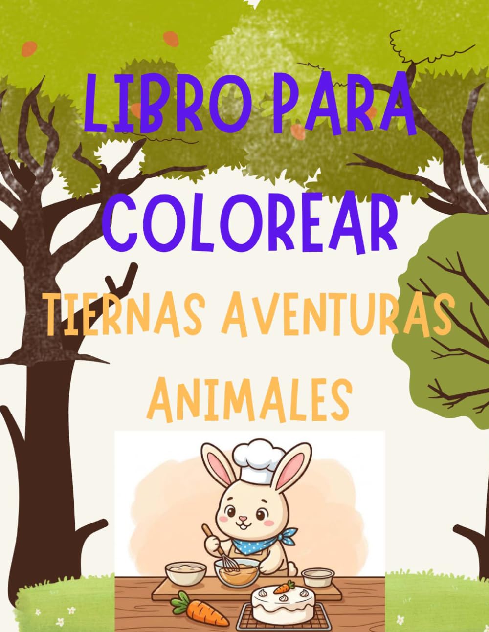 Libro Para Colorear de Tiernas Aventuras Animales: 60 dibujos super divertidos y faciles de colorear de animales adorables, para niños de 4 a 8 años