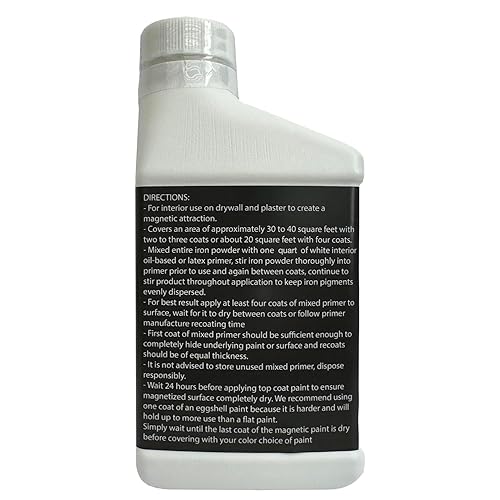 Miniatura 3 de Polvo de hierro magnético convierte la imprimación ordinaria en imprimación magnética (mezcla de 1 cuarto de galón)