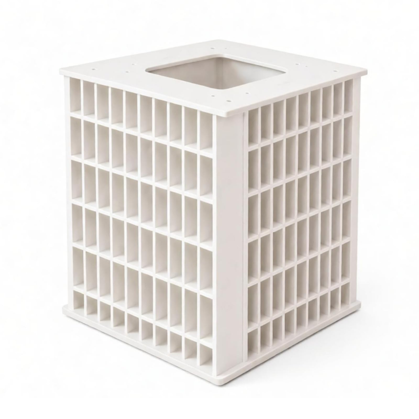 Rotierender Organizer Schreibtisch Organisator Aufbewahrungsbox Stiftehalter Sortierkasten aus PVC mit Verdeckter 360, Drehbarer Quadratischer Organizer, Vertikal, 240 Fächer