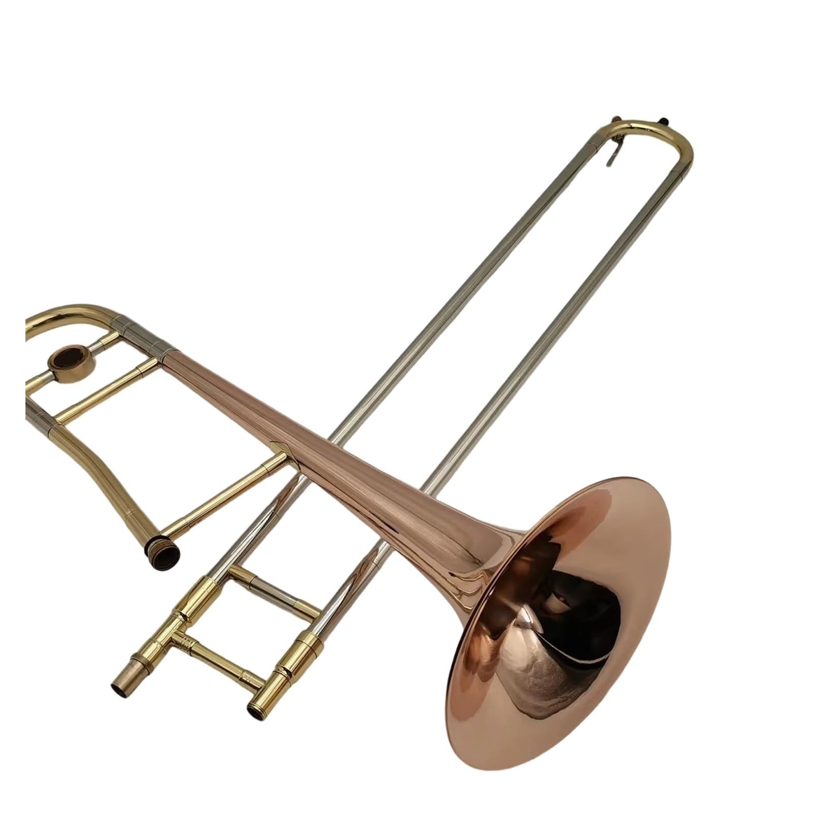 Instrumento Musical Principiante Profesional Adulto Blanco Cobre Transposición Trombón Tecla Si Bemol A Fa Trombón(3)