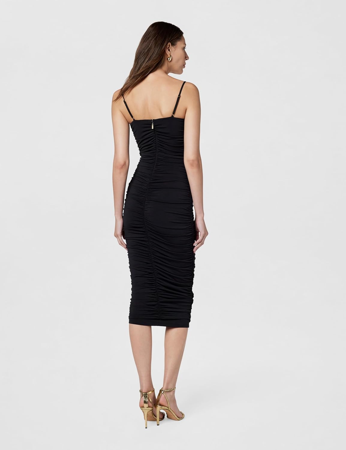 Michael Kors Womens Ruched Midi Dress - Image 3