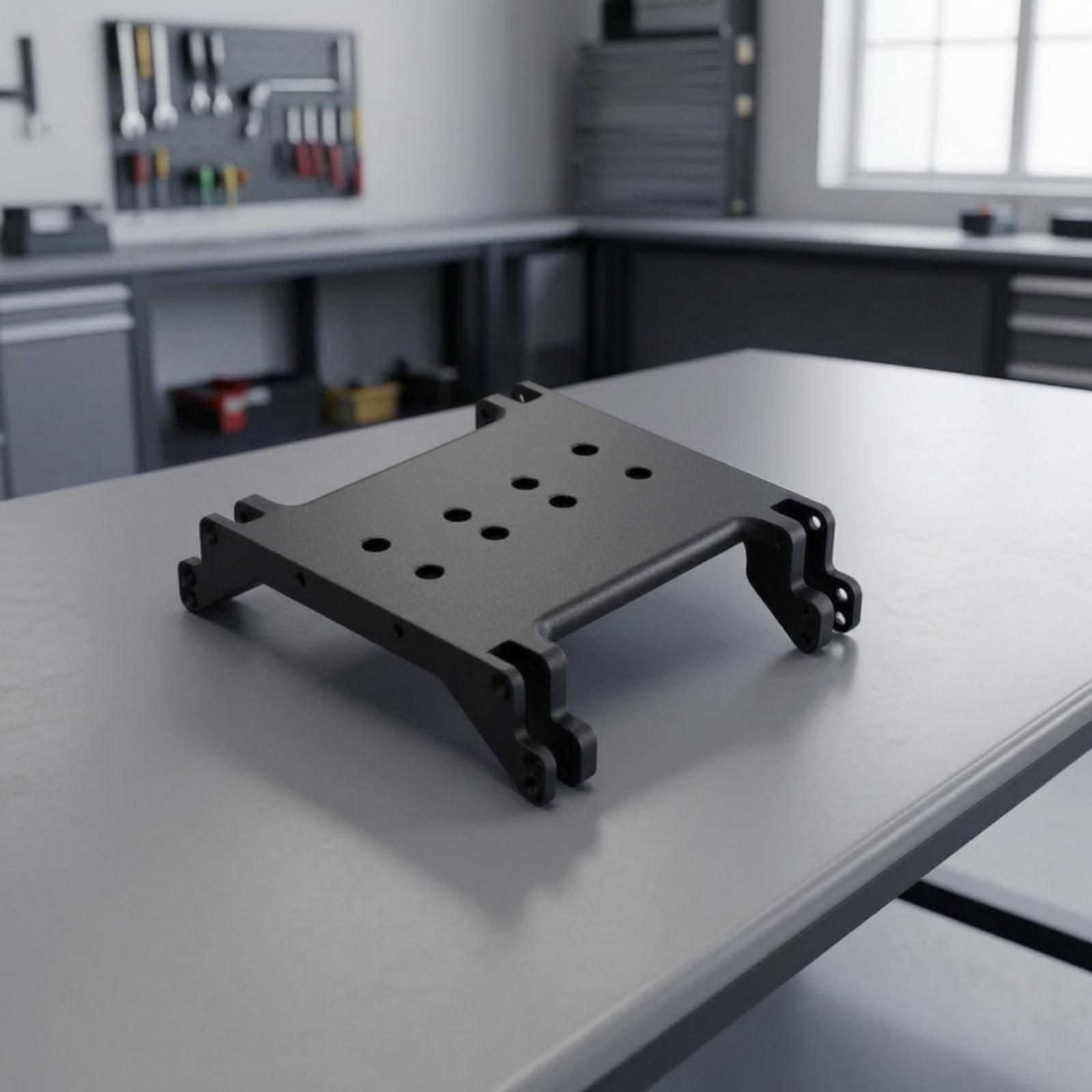 Soporte Transmisión RC Compatible Base Caja Cambios RC Reforzado Base Caja Cambios para Molistas, Array, Plata