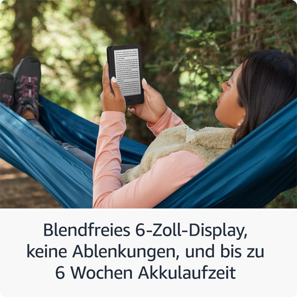 Der neue Amazon Kindle 16 GB: Der leichteste und kompakteste, blendfreies Bildschirm, schnelleres Umblättern, anpassbares Frontlicht, lange Akkulaufzeit, ohne Werbung, matchagrün + Kindle Unlimited